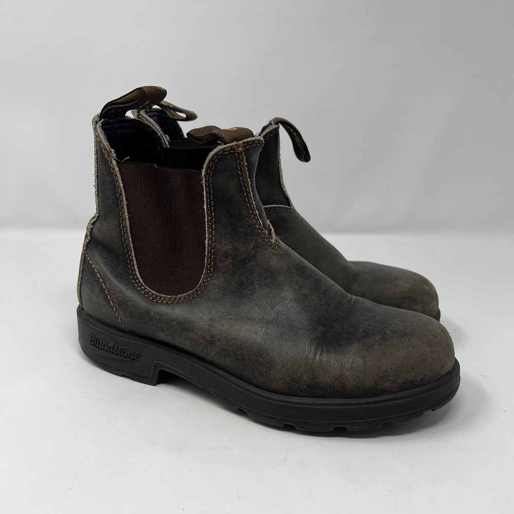 Blundstone 500 Series Mens Stout Brown Leather Chelsea Boots Size 4.5